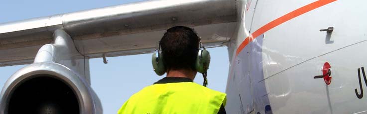 Servicio de handling en el aeropuerto de Ostende-Brujas (Bélgica)