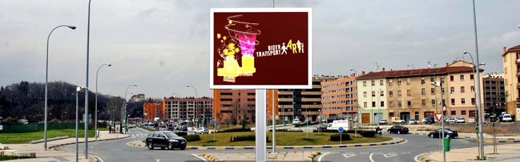 Advertising space on urban furniture in Pamplona (Navarre)