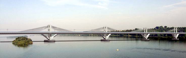Bridge over the Danube between Bulgaria and Romania